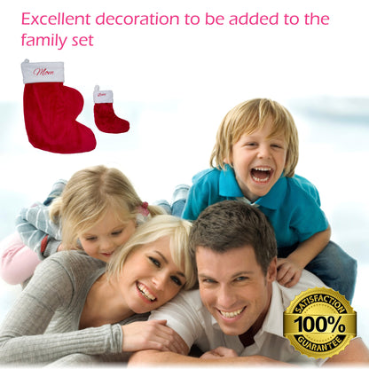 Mama & Baby Stocking Set - Maternity Christmas Stocking with Baby Stocking Inside